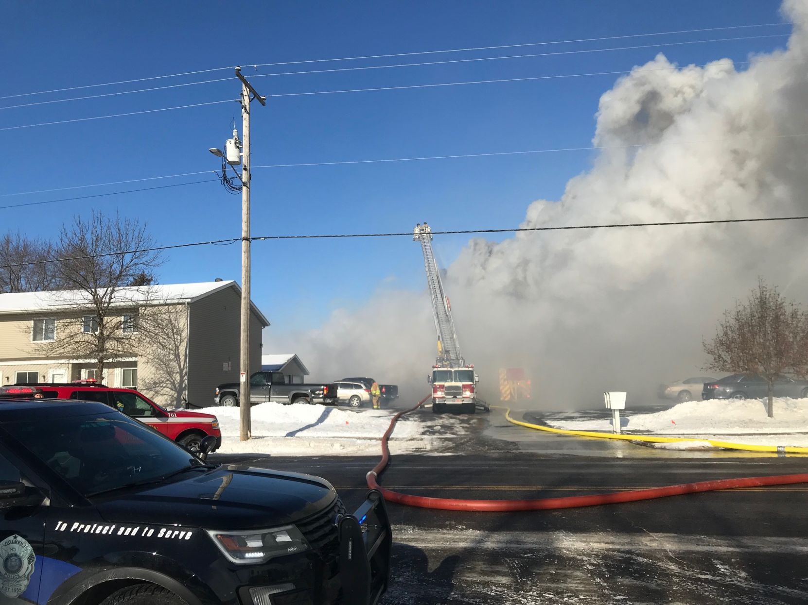Holmen apartment fire